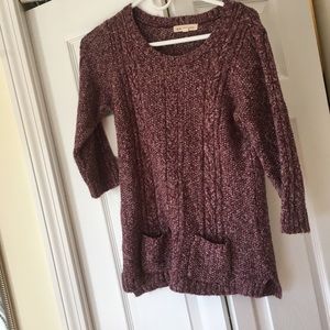 Medium pink rose sweater excellent condition